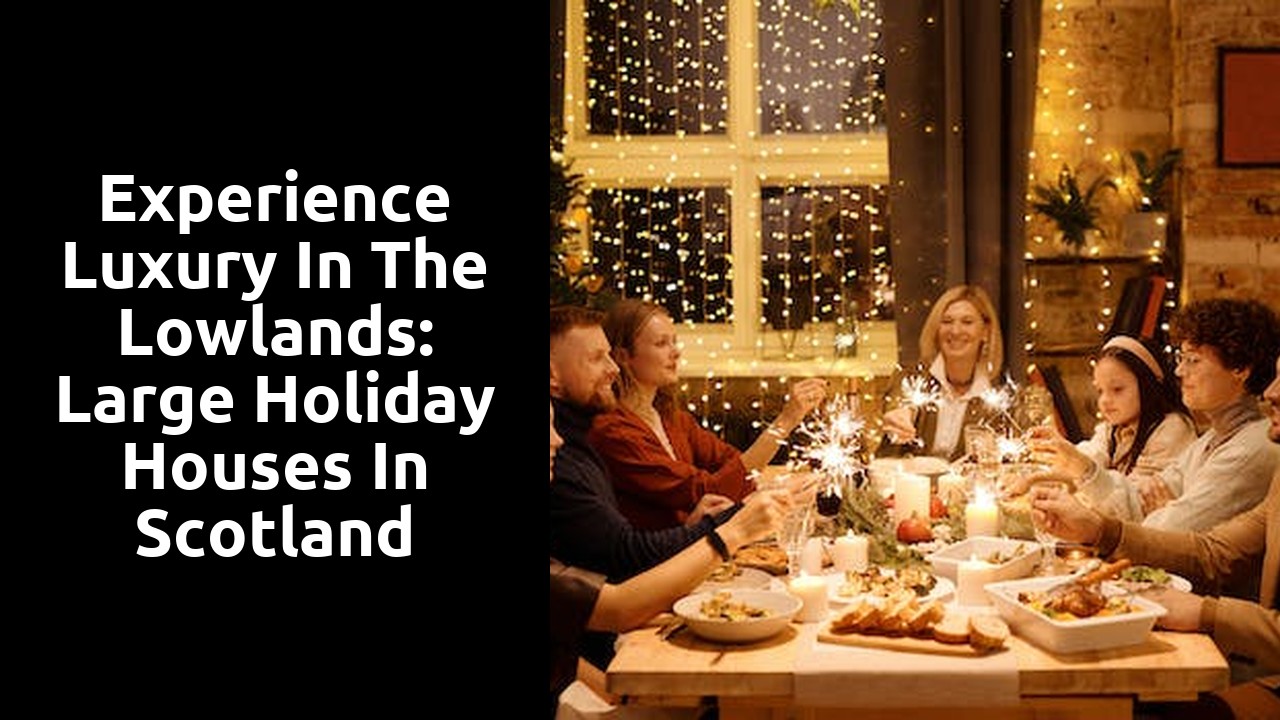 Experience Luxury in the Lowlands: Large Holiday Houses in Scotland