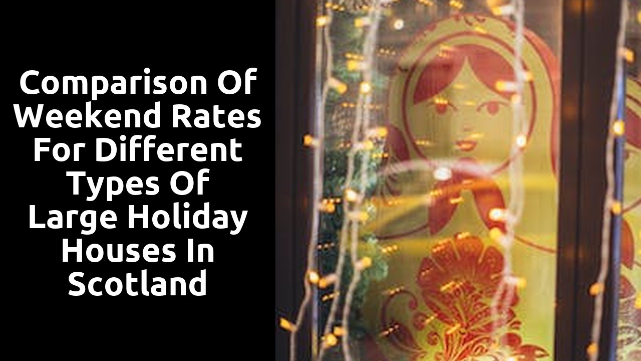 Comparison of Weekend Rates for Different Types of Large Holiday Houses in Scotland