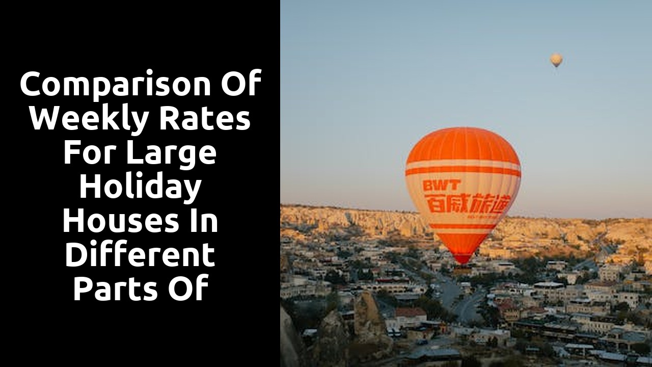 Comparison of Weekly Rates for Large Holiday Houses in Different Parts of Scotland