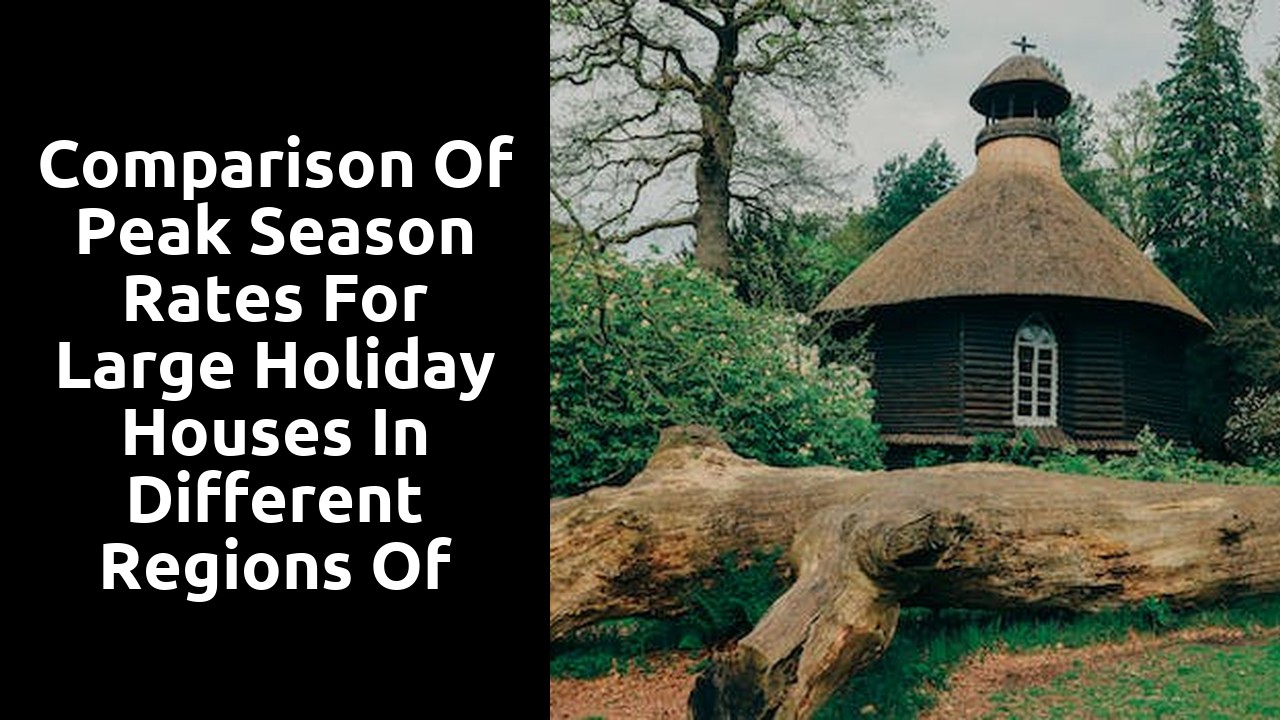 Comparison of Peak Season Rates for Large Holiday Houses in Different Regions of Scotland